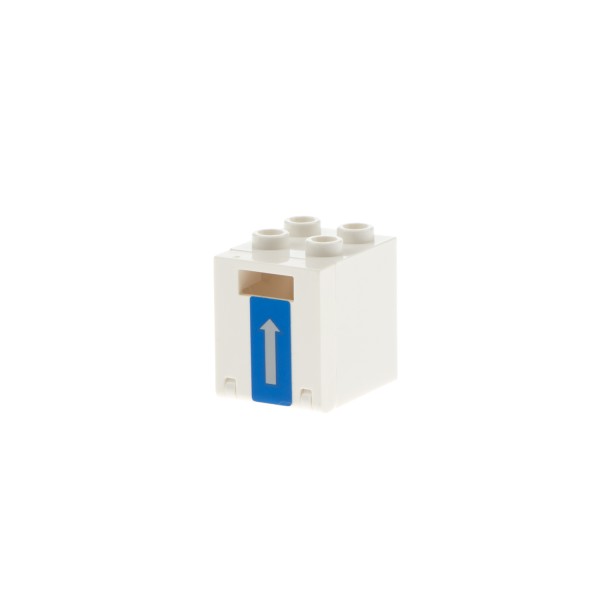1x Lego Schrank 2x2x2 weiß Container Box Tür Briefschlitz Pfeil 4346pb16 4345