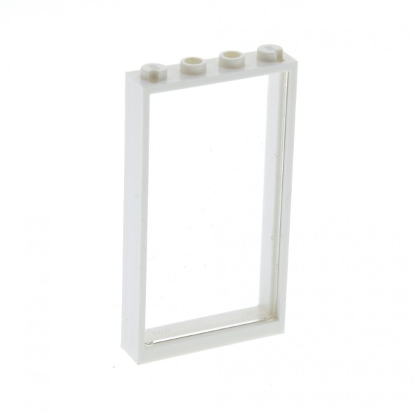 1x Lego Fenster Rahmen weiß 1x4x6 Scheibe transparent Haus 57895 60596
