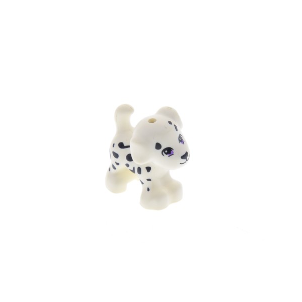 1x Lego Tier Hund weiß stehend Augen lila Friends 41135 6113032 93088pb04
