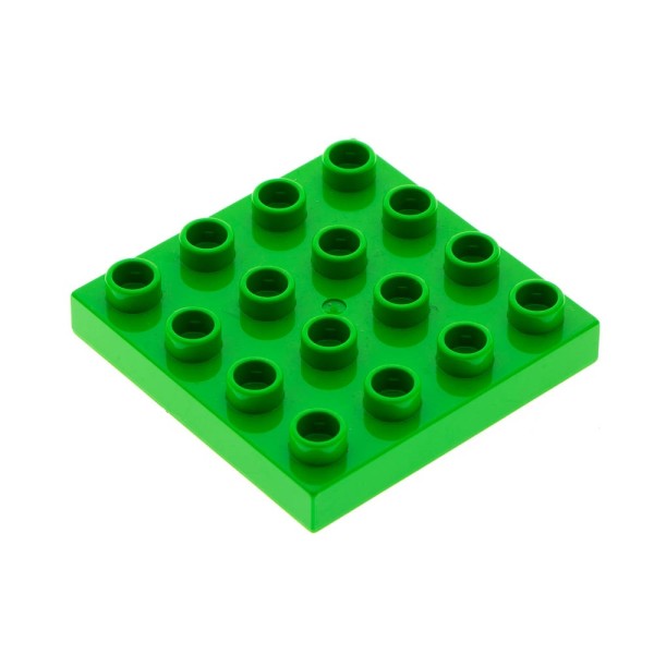 1x Lego Duplo Bau Basic Platte bright hell grün 4x4x1 Stein 6070667 14721