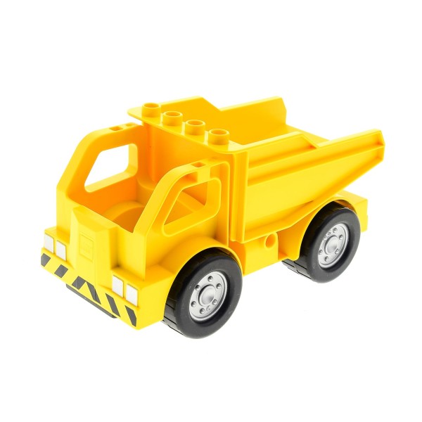 1x Lego Duplo Bau Fahrzeug Kipper B-Ware abgenutzt gelb LKW Laster Auto 47540c01