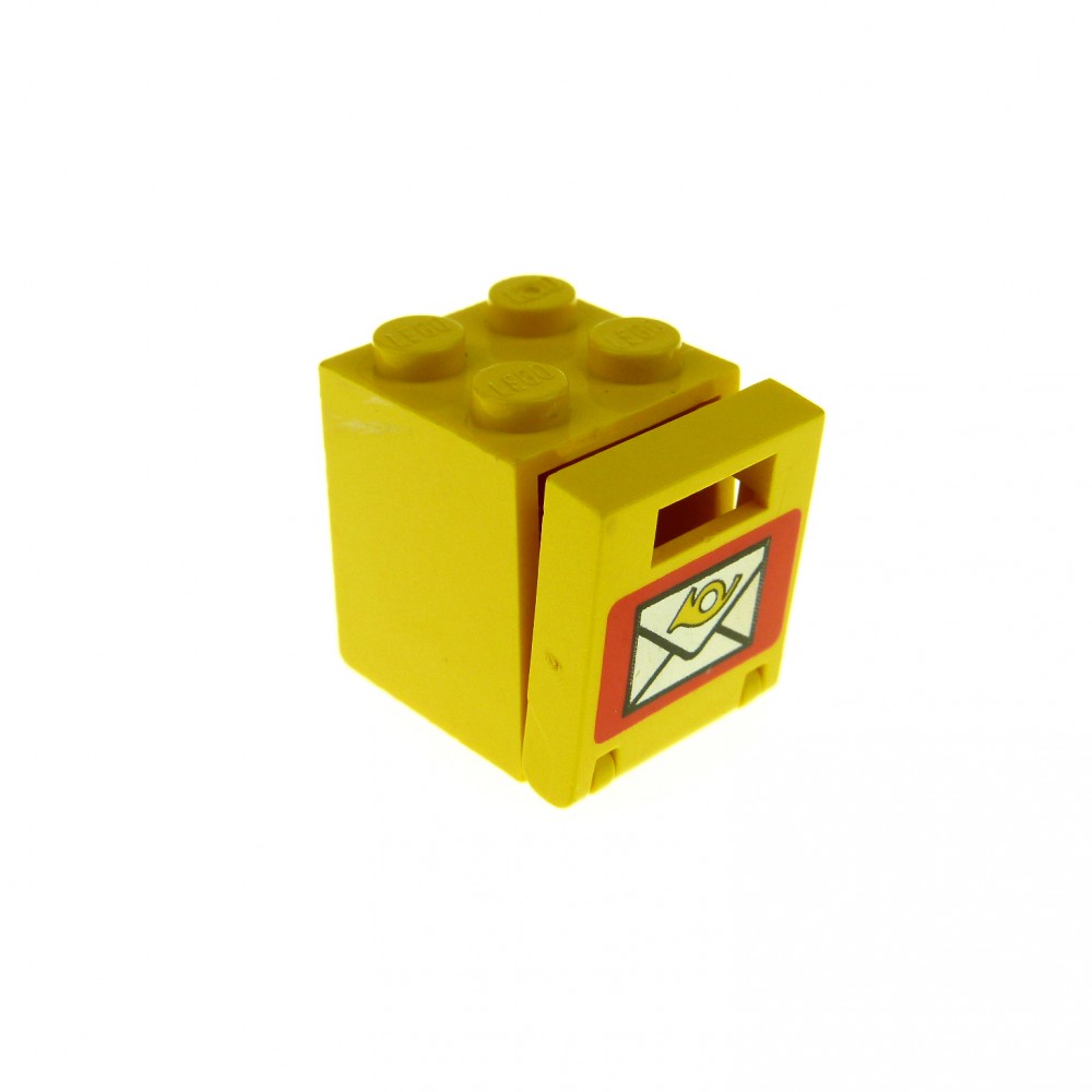 Box Container 2x2x2 mit Tür gelb 4345 4346 LEGO® 1Stk Postkasten