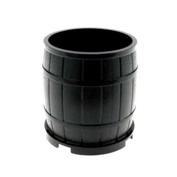 1 x Lego System Fass groß schwarz 4x4 3.5 Tonne für Piraten Western Ritter Barrel black 30139