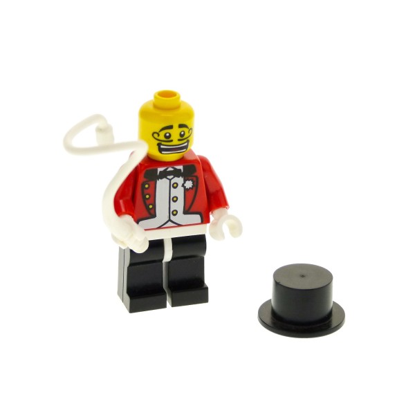 1x Lego Figur Minifiguren Serie 2 Zirkus Direktor rot Zylinder Peitsche col019