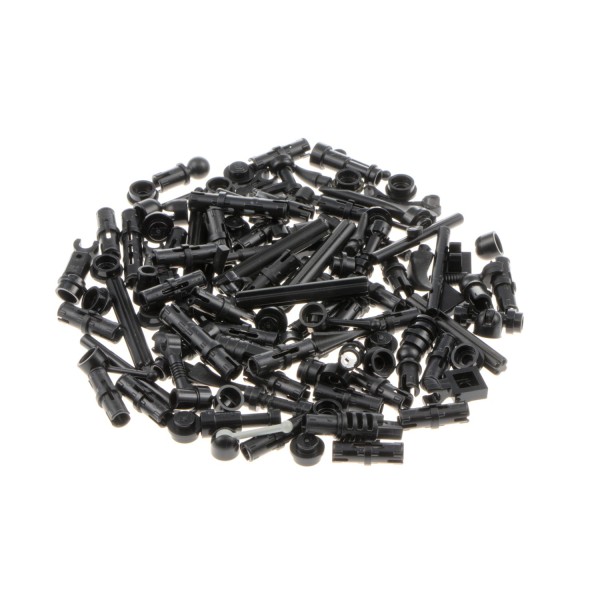 100 Lego Technic Kleinteile ca. 20g schwarz Pin Stecker klein zufällig gemischt