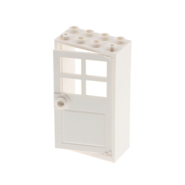 1x Lego Tür Rahmen weiß 2x4x6 Tür Blatt 1x4x6 mit Griff Haus 60623 60599