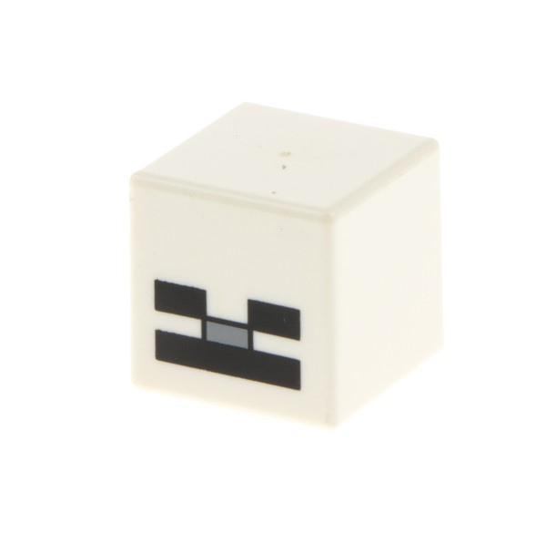 1x Lego Figur Minecraft Kopf eckig Skelett weiss min011 6162386 19729pb004