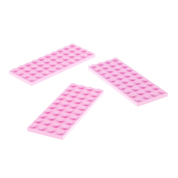 3x Lego Bau Platte 4x10 bright hell pink rosa Friends Belville 6338220 3030