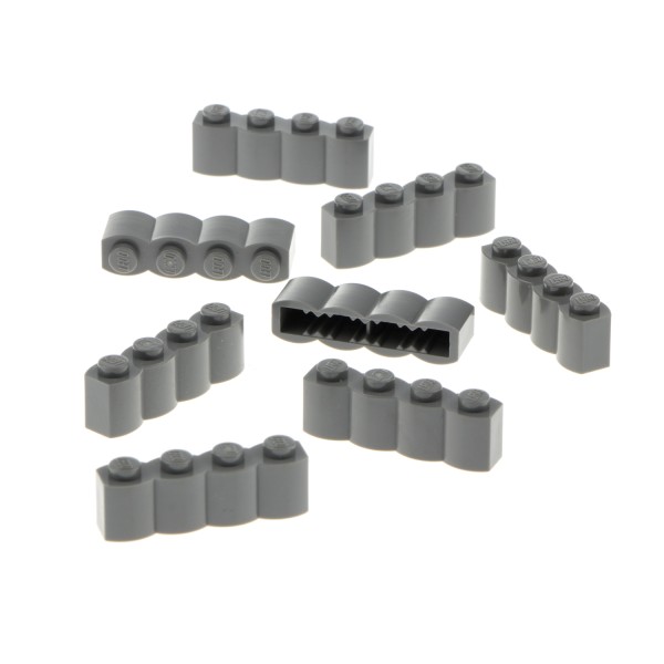 8x Lego Bau Stein modifiziert 1x4x1 neu-dunkel grau Palisade Holz 4268139 30137