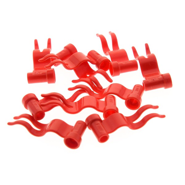 10x Lego Fahne 4x1 Welle links rot wehende Flagge Banner 449521 4495a