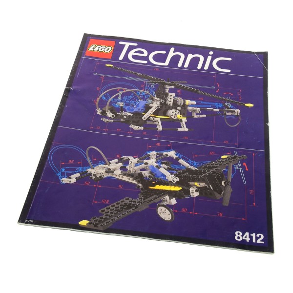 1 x Lego Technic Bauanleitung A4 Model Airport Nighthawk Hubschrauber 8412