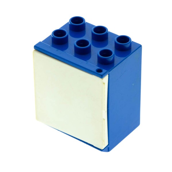 1x Lego Duplo Möbel Kühlschrank B-Ware abgenutzt blau weiß 4915c01 4914c01