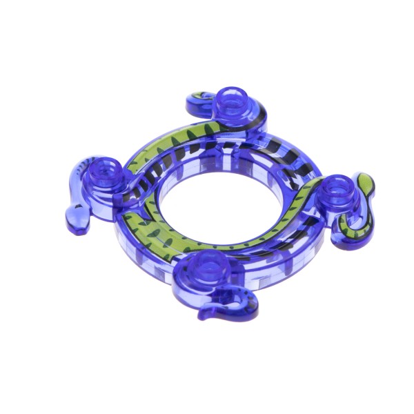 1x Lego Ninjago Spinner Ring Krone 4x4 trans violett Schlangen 6004597 98344pb01