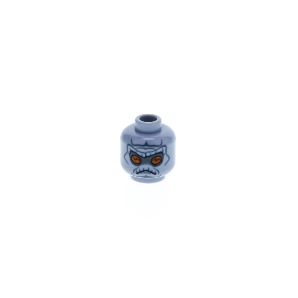Lego Star Wars Light Bluish Gray Minifig Head Alien Neimoidian Gray Face Lines 