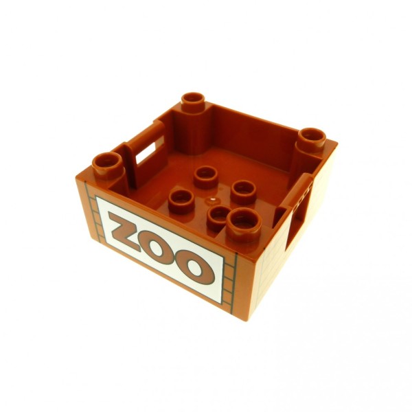1x Lego Duplo Kiste 4x4 dunkel orange braun Zoo Container 4294942 47423pb07