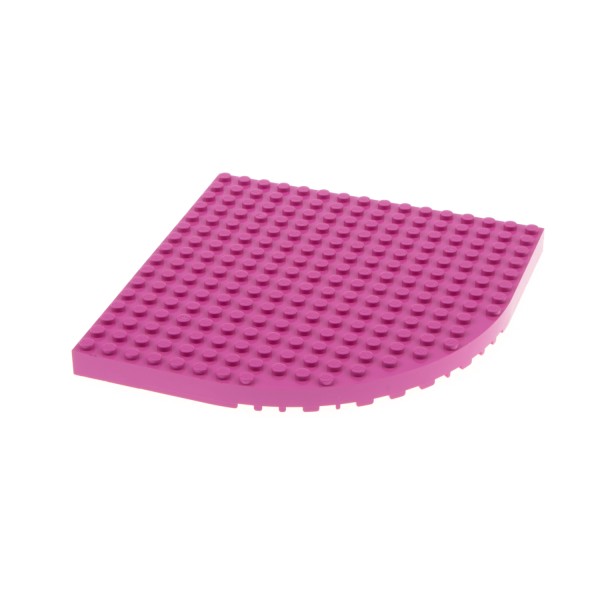 1x Lego Bau Platte 16x16 dunkel pink rund Ecke hoch Belville Set 7581 33230