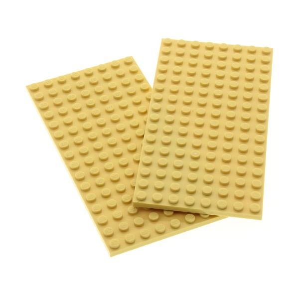 2x Lego Bau Platte 8x16 beige Minecraft Ninjago 41101 4609726 92438