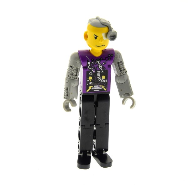 1x Lego Technic Figur Cyborg grau violett mechanische Arme 8268 3038 tech007