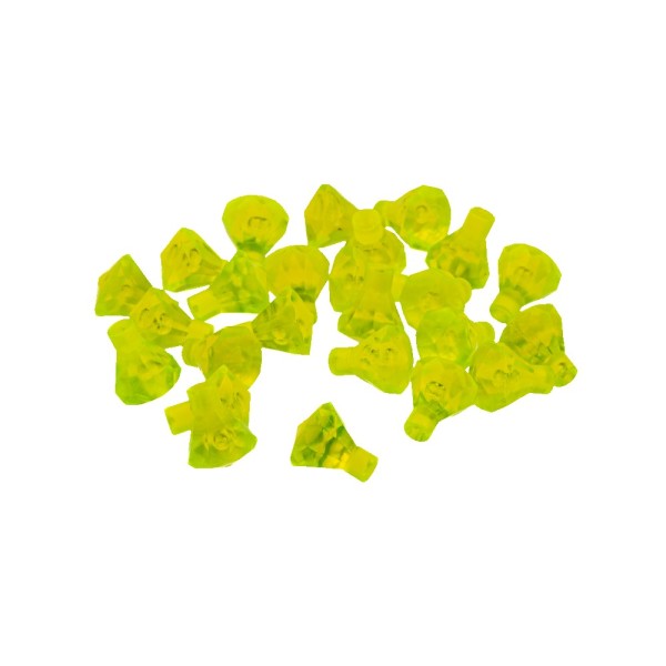 25x Lego Kristall 1x1x1 transparent neon grün 24 Facetten Juwel Diamant 30153