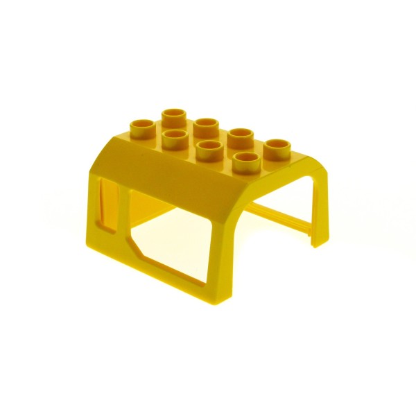 1 x Lego Duplo Eisenbahn Aufsatz gelb 2x4 Kabinen Dach Lokomotive Fenster Zug für E-Lok Baustelle Kran Set 4988 5691 5653 3771 51546