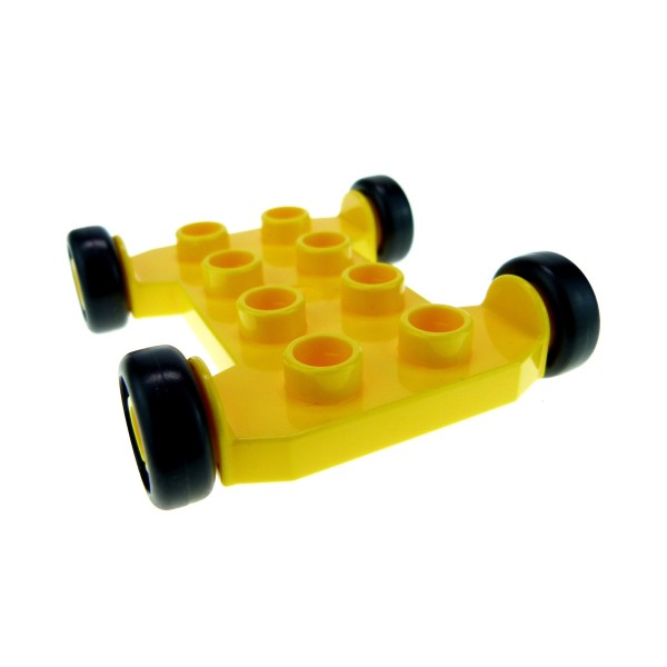 1x Lego Duplo Fahrzeug Fahrgestell gelb 2x4 Mischer Baustelle 42092c01