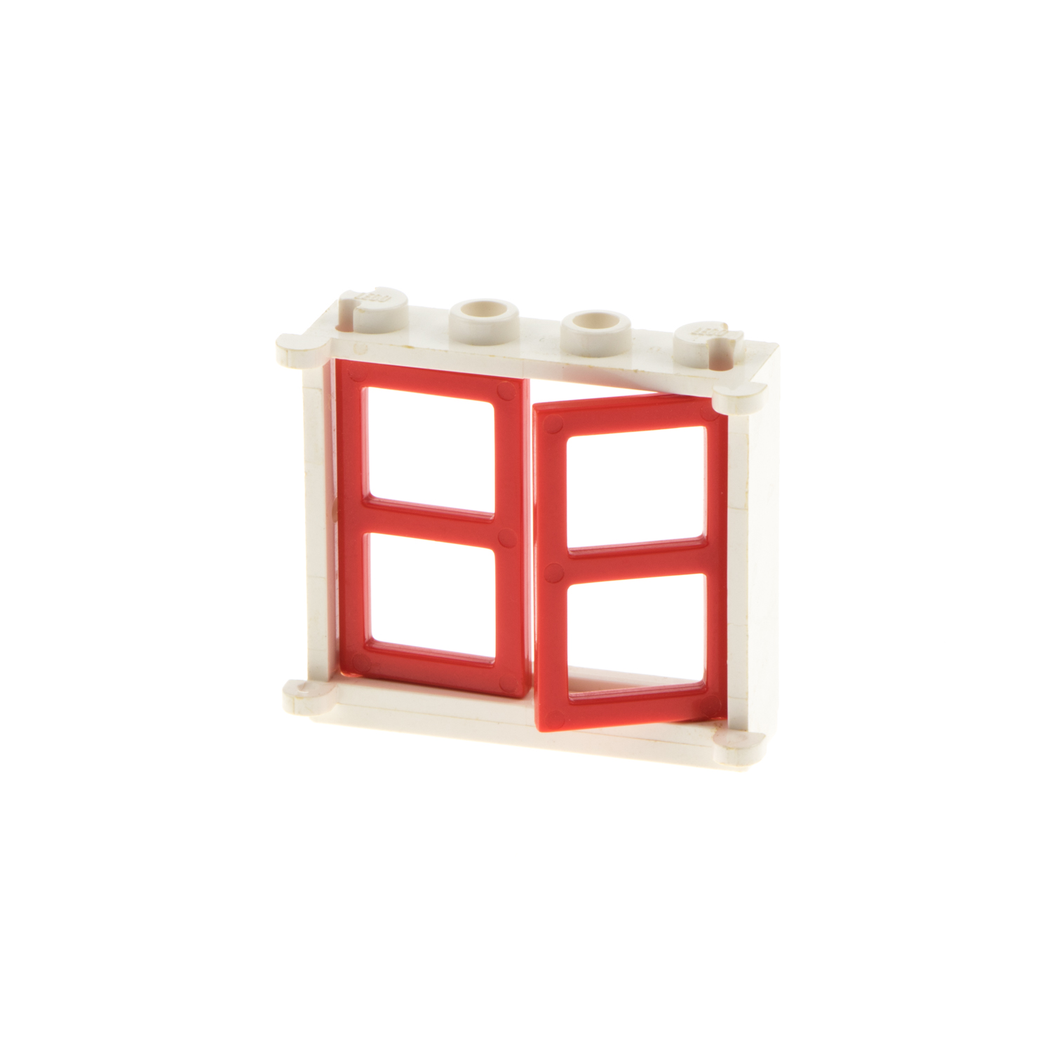 Lego 9 Stück Fenster Fensterrahmen rot klar verglast 1x4x3 City Basic MOC 