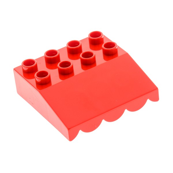 1x Lego Duplo Dach Stein schräg 33° 4x4 rot Markise 4520284 35132 31170
