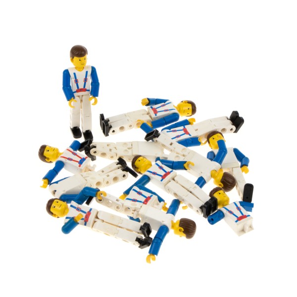 1x Lego Technic Teile Set Figuren B-Ware Mann weiß blau Hosenträger 8850 tech006