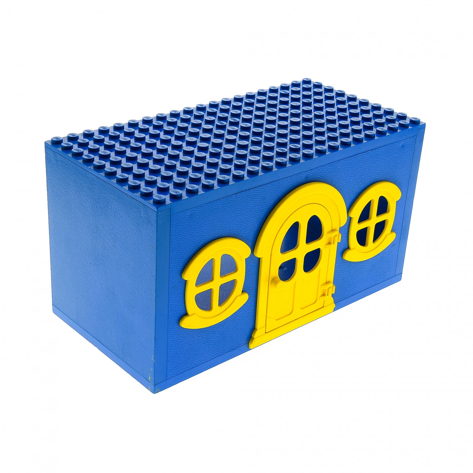 Lego--x637c01-- Gebäudewand- Blau Fenster Gelb 2x 6 x 7 Fabuland 