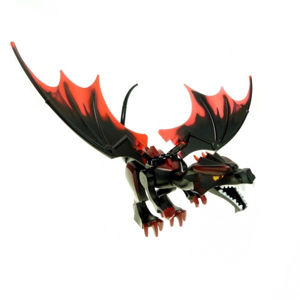 1x Lego Tier Drachen schwarz rot Fantasy Era 7094 King's Castle Dragon02