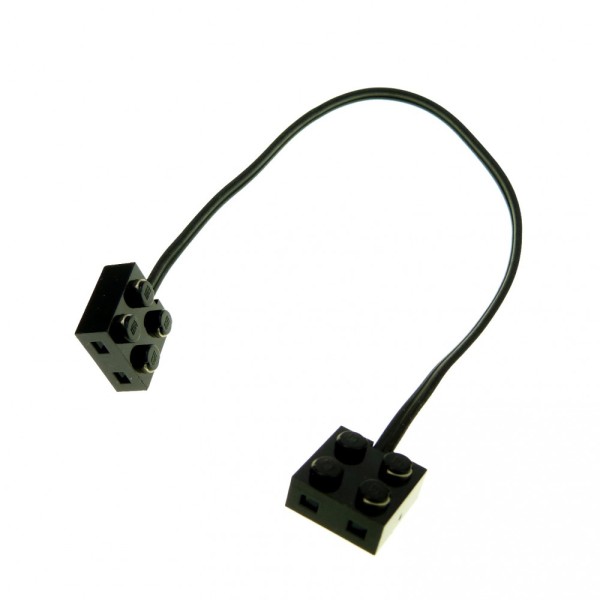 1 x Lego Technic Electric Kabel schwarz 26 Noppen Anschluss Verbindung Verlängerung Eisenbahn Strom Elektrik ca. 21 cm geprüft 5306bc026