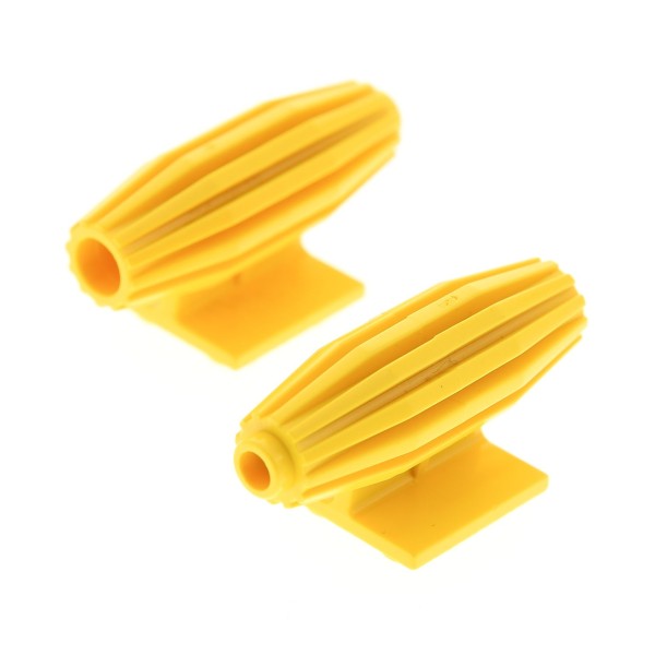 2 x Lego System Triebwerk gelb 2 x 2 Turbine Düse Yellow Engine 6493 9494 4229