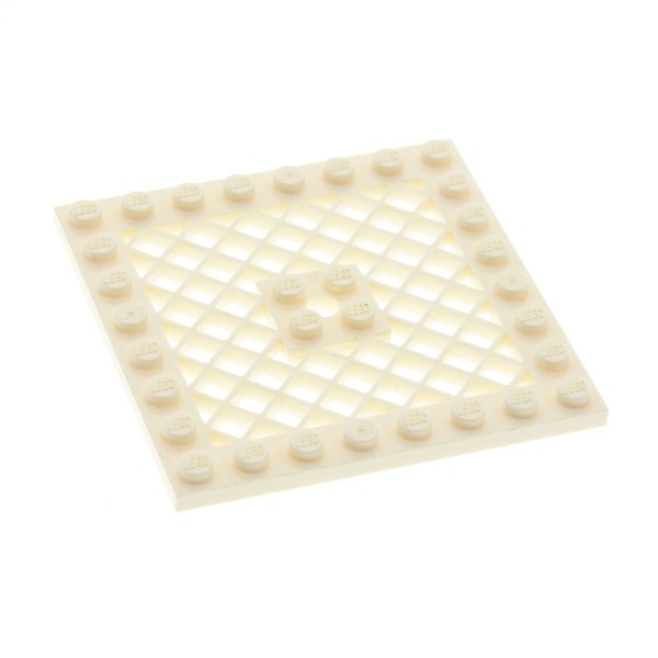1 x Lego System Schutz Gitter Platte weiss 8x8 Bodenplatte mit Loch für Set Exploriens 6958 6418 4151b