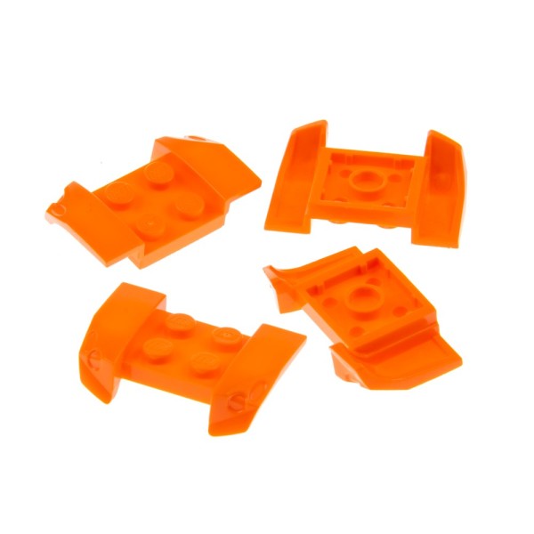 4x Lego Fahrzeug Kotflügel 2x4 orange Scheinwerfer Auto Fahrgestell Rahmen 44674