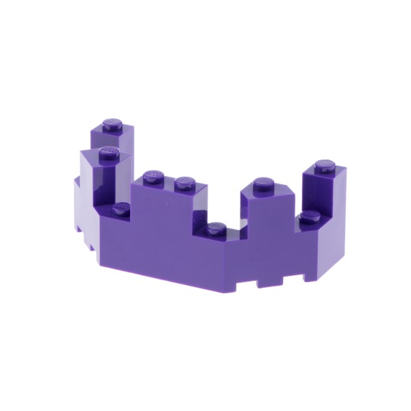 1x Lego Burg Zinne 4x8x2 1/3 dunkel violette Mauer Ecke Turm Stein 6169694 6066