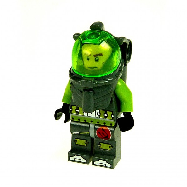 1 x Lego Figur Atlantis Taucher 1 grau grün Diver 1 Tom Sturm / Alex atl001 A48