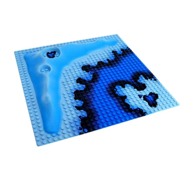 1x Lego 3D Bau Platte hell blau 32x32x2 Felsen Krater 6190 3947bpx1