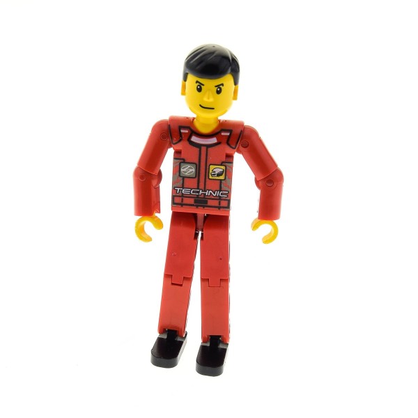 1x Lego Technic Figur Mann rot Rennfahrer 8300 tech034