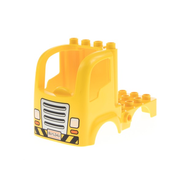 1x Lego Duplo LKW Aufsatz Auto 4x4 gelb bedruckt BU1LD4U Set 10931 15454pb06