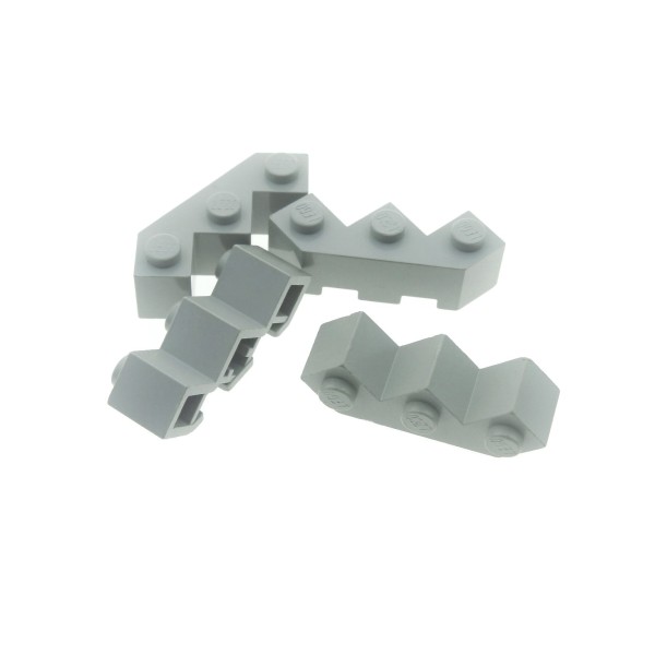 4x Lego Bau Stein modifiziert 3x3x1 alt-hell grau Ecken Facetten 4156422 2462