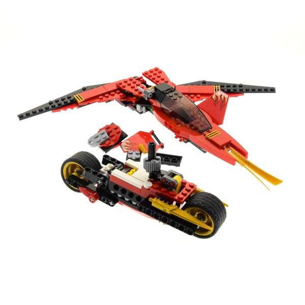 1 x Lego Technic Set Modell Nr. 70721 Ninjago Neustart Jet Flugzeug Jäger 9441 Kai’s Blade Cycle Motorrad Rot incomplete unvollständig 