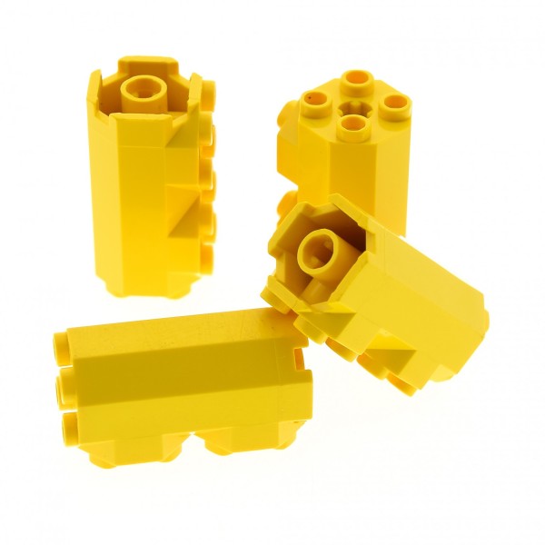4x Lego Achteck Stein 2x2x3 gelb Oktagon Zylinder Säule Aquazone 6175 6199 6042