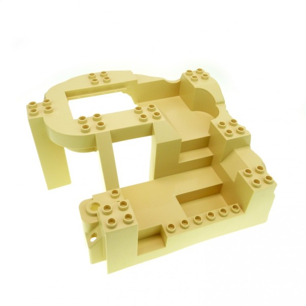 1x Lego Duplo 3D Bau Platte B-Ware abgenutzt beige 14x16x8 Felsen 4278578 31384