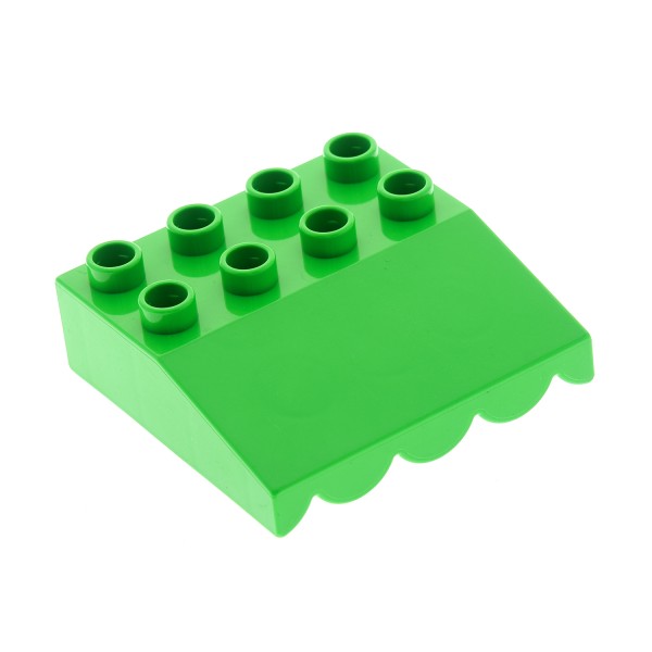 1x Lego Duplo Dach Stein schräg 33° hell grün 4x4 Markise Haus 4265008 31170