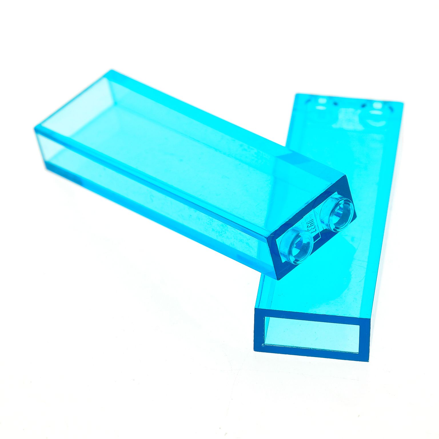 10 Stück Glas transparent  blau LEGO® 1x2x2 Fenster 