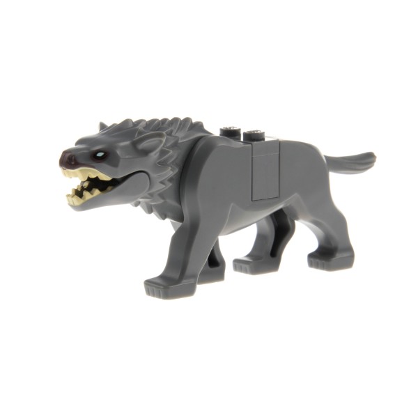 1x Lego Tier Warg neu-dunkel grau Herr der Ringe Hobbit 79002 wargpb01c01