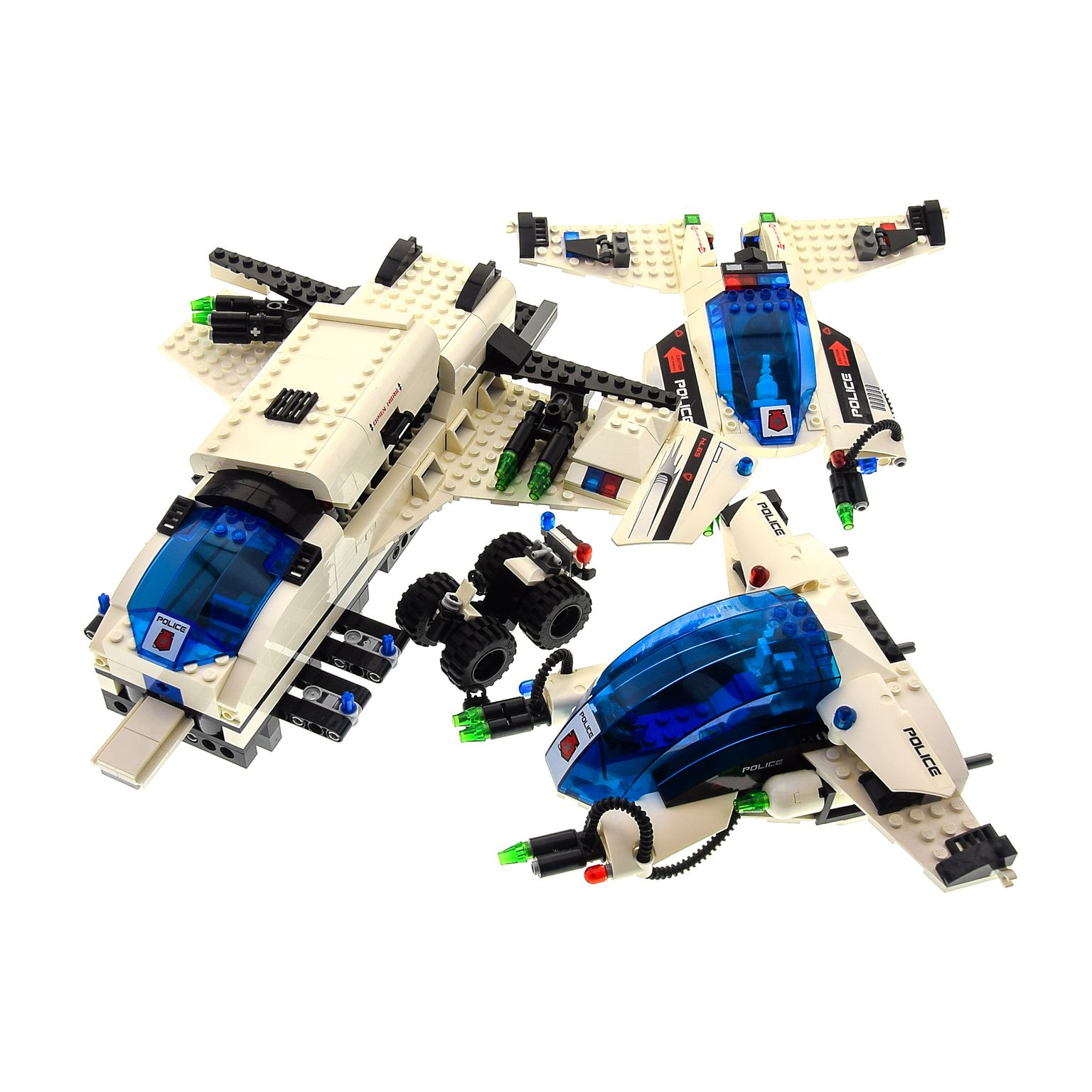 edificio Personas mayores En expansión 1 x Lego System Teile für Set Modell Space Police 3 5974 Raumschiff weiß  blau mit 1 Figur incomplete unvollständig