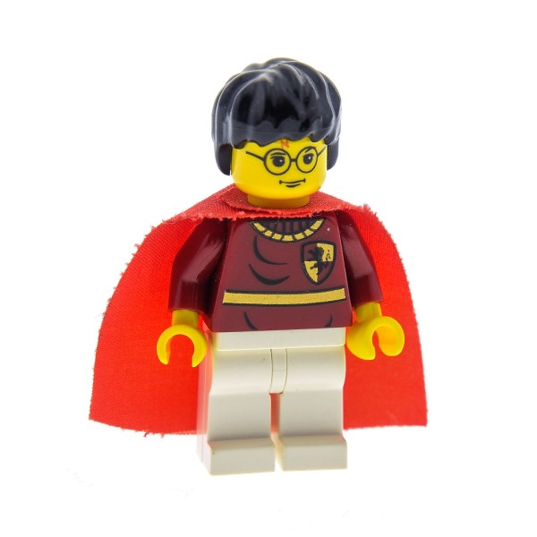 1 x Lego System Figur Harry Potter und die Kammer des Schreckens Torso dunkel rot Quidditch Uniform Hogwarts Kopf gelb Umhang rot 4726 973pb0162c01 hp019