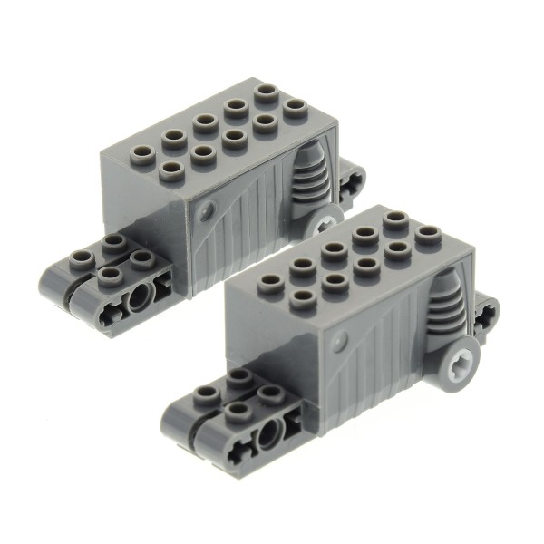 2x Lego Technic Rückzieh Motor neu-dunkel grau 9x4x2 2/3 Auto 4221427 47715c01