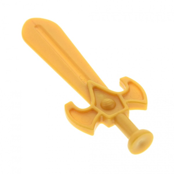 1x Lego Duplo Waffe Schwert perl gold Sword Figur Ritter 4785 4280294 51714